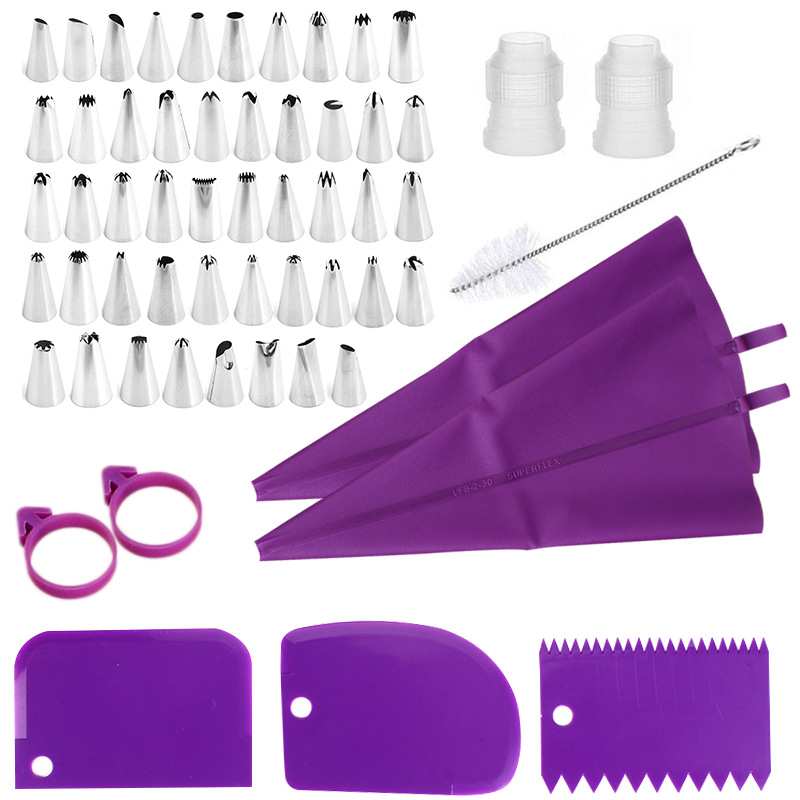 Kitchen Baking Kit - Stainless Steel Cake Decorating Nozzle Piping
