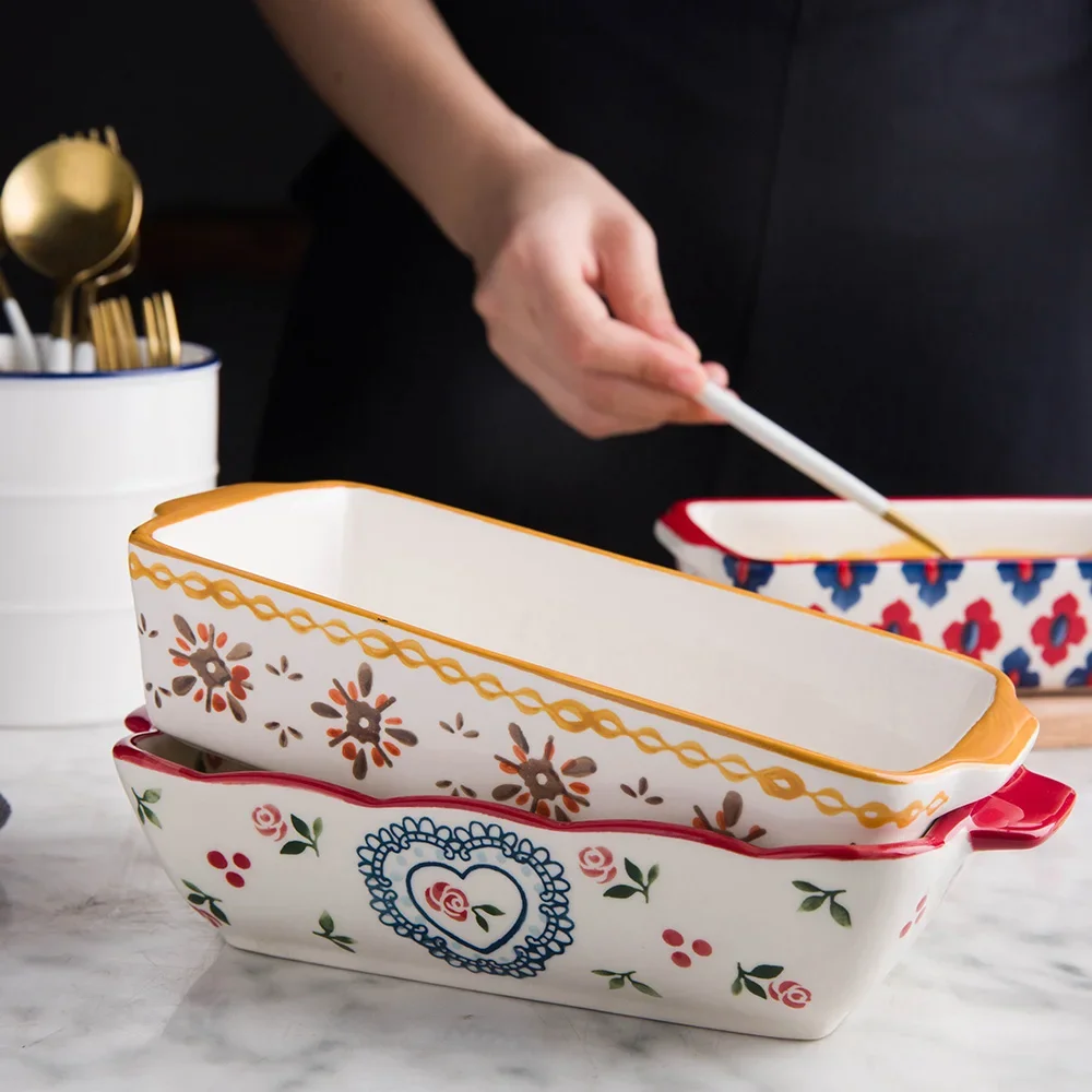 Kitchen Baking Dishes - Ceramic Baking Dish Roasting Lasagna Pan