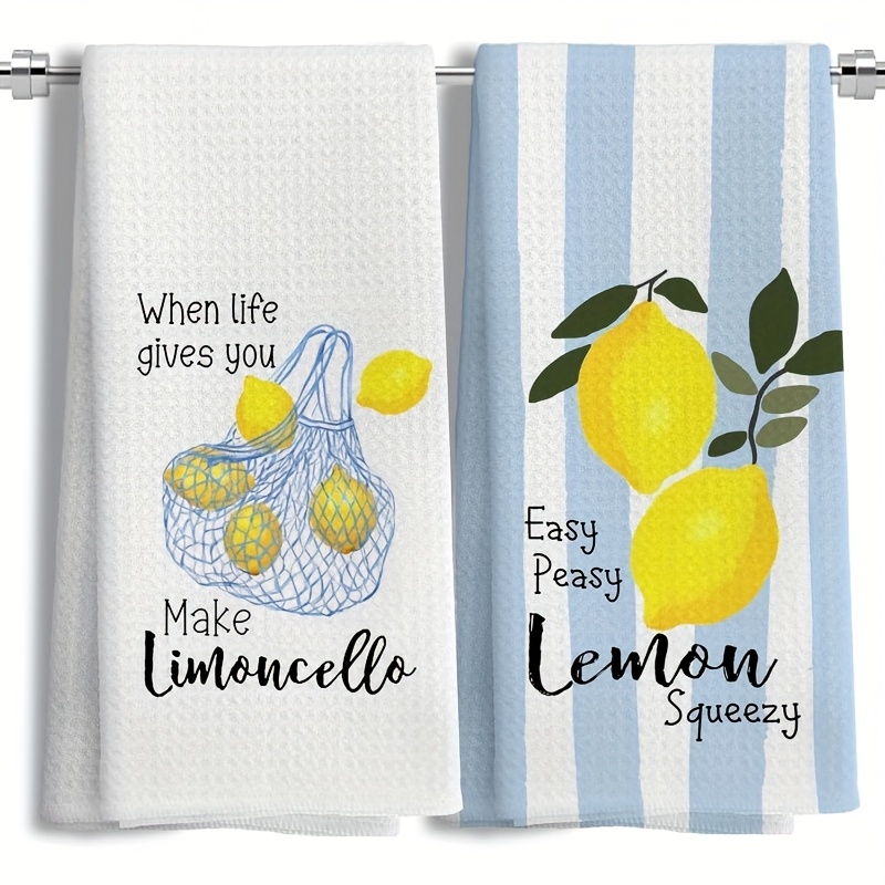 Kitchen Baking Kit - 2Pcs, Lemon Mesh Kitchen Towels, 40Cm*60Cm
