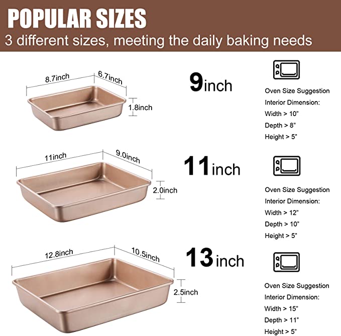 Deep Baking Pan Cookies Sheet  - Springform Pan Set review and price