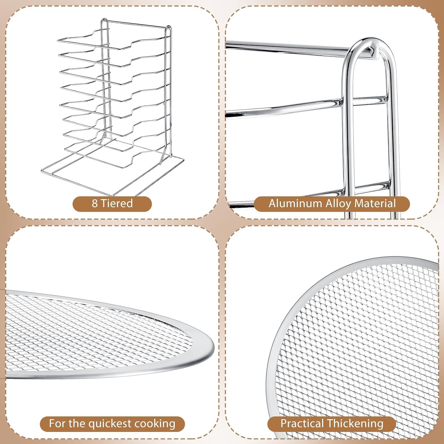 Pizza Rack 8 Tiered Stand With - Kitchen Baking Kit review and price