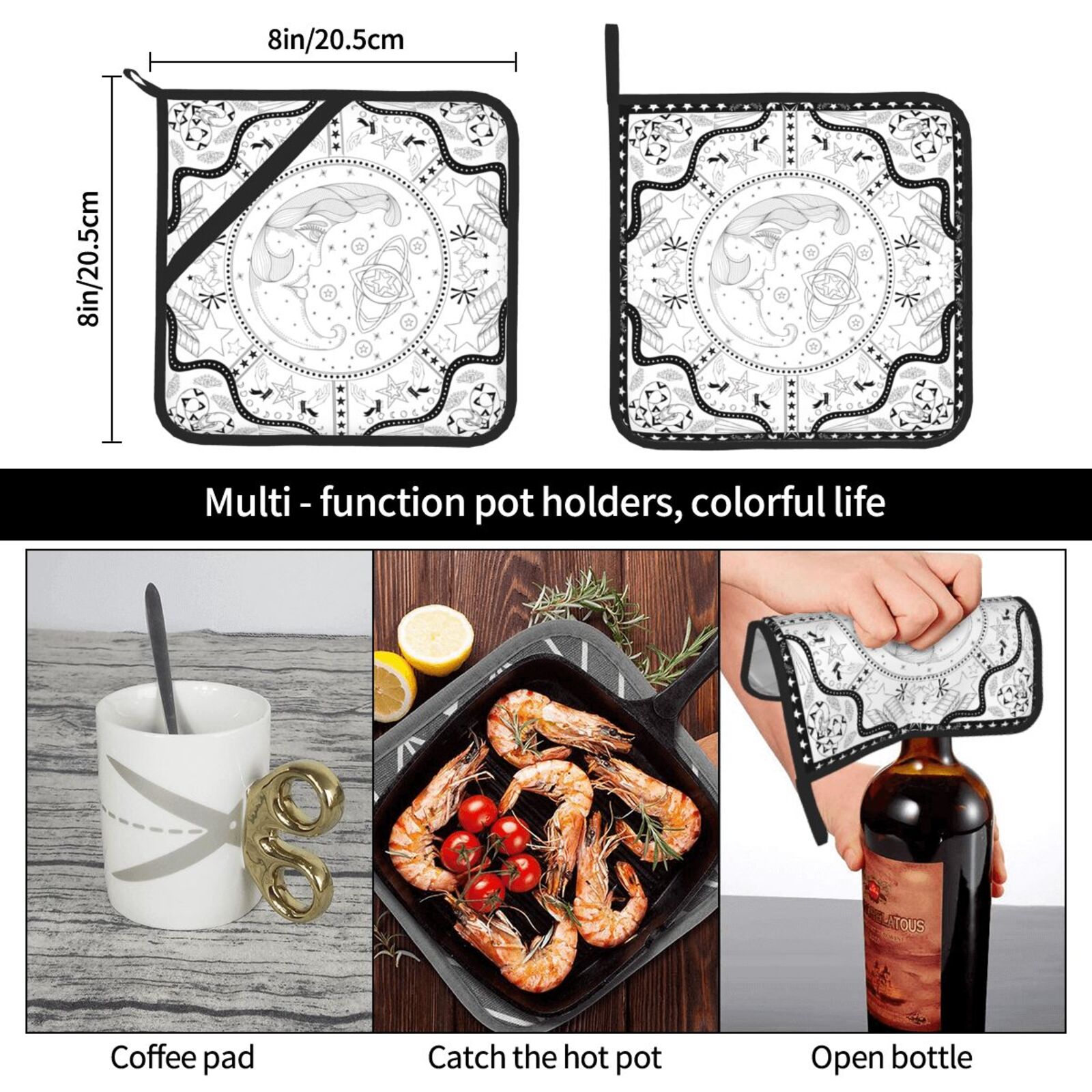 Fantasism Pot Holders Set of 2 - Kitchen Baking Dishes review and price