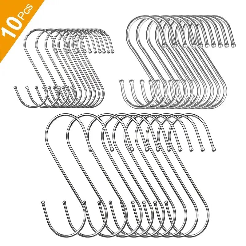 10pcs Stainless Steel S Shaped - Kitchen Jobs review and price