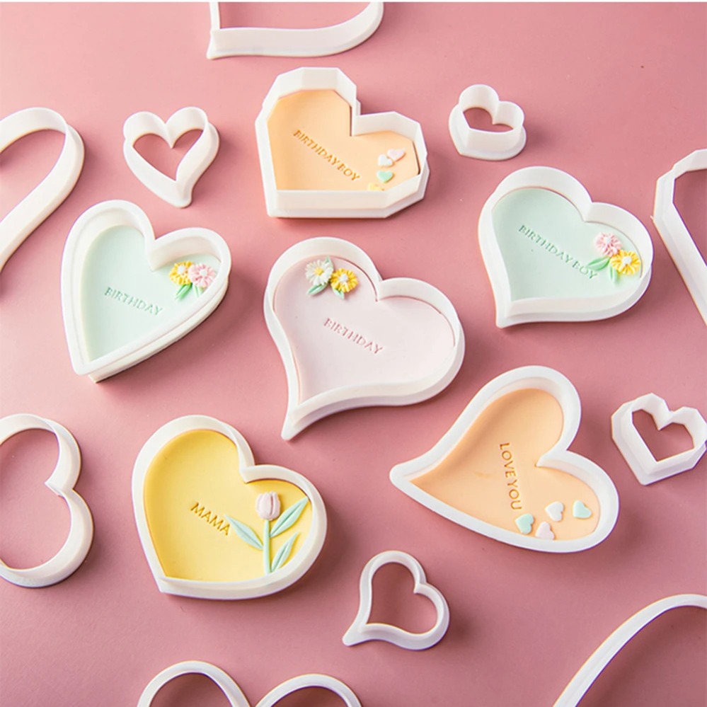 Heart Cookie Cutters Mold 3D C - Kitchen Baking Cake review and price