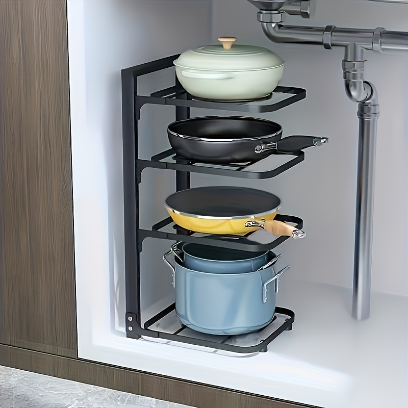 Adjustable Pot Rack Organizer, - Kitchen Baking Pan Organizer review and price