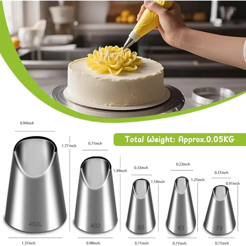 5PCS Stainless Steel Piping No - Kitchen Baking Kit review and price