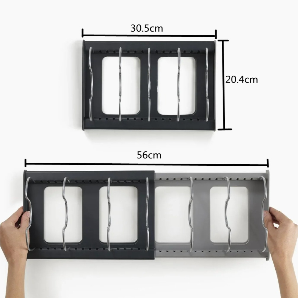7-grid Telescopic Pot Rack,Pan - Kitchen Baking Pan Organizer review and price