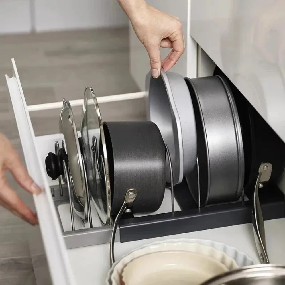 Expandable Pot Lid Organizer A - Kitchen Baking Pan Organizer review and price