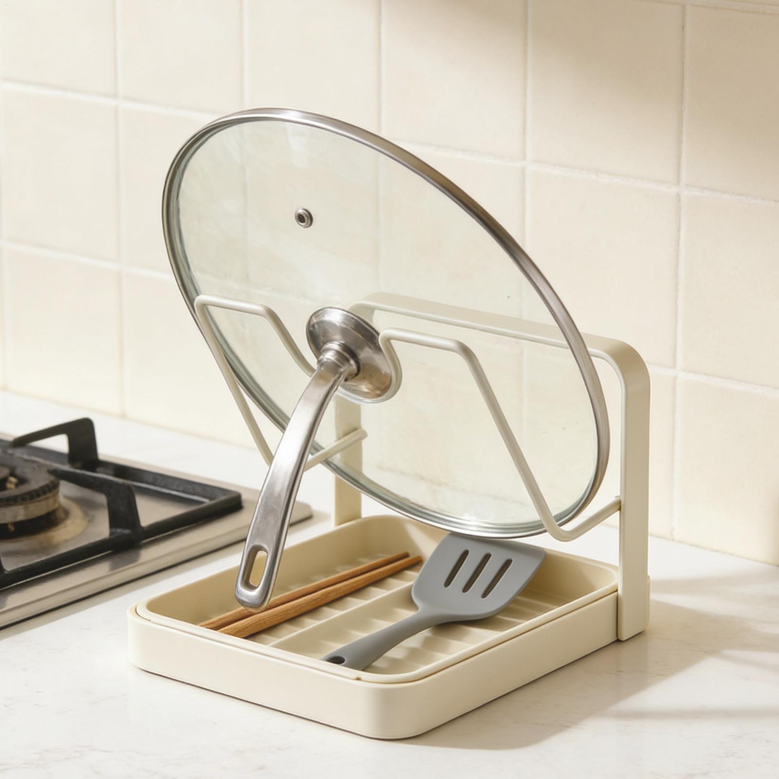Pot Lid Organizer Anti-Slip Ki - Kitchen Baking Pan Organizer review and price