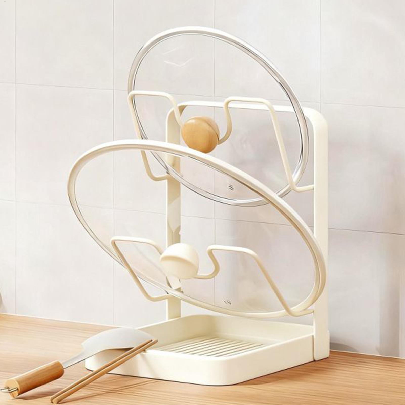 Pot Lid Organizer Anti-Slip Ki - Kitchen Baking Pan Organizer review and price
