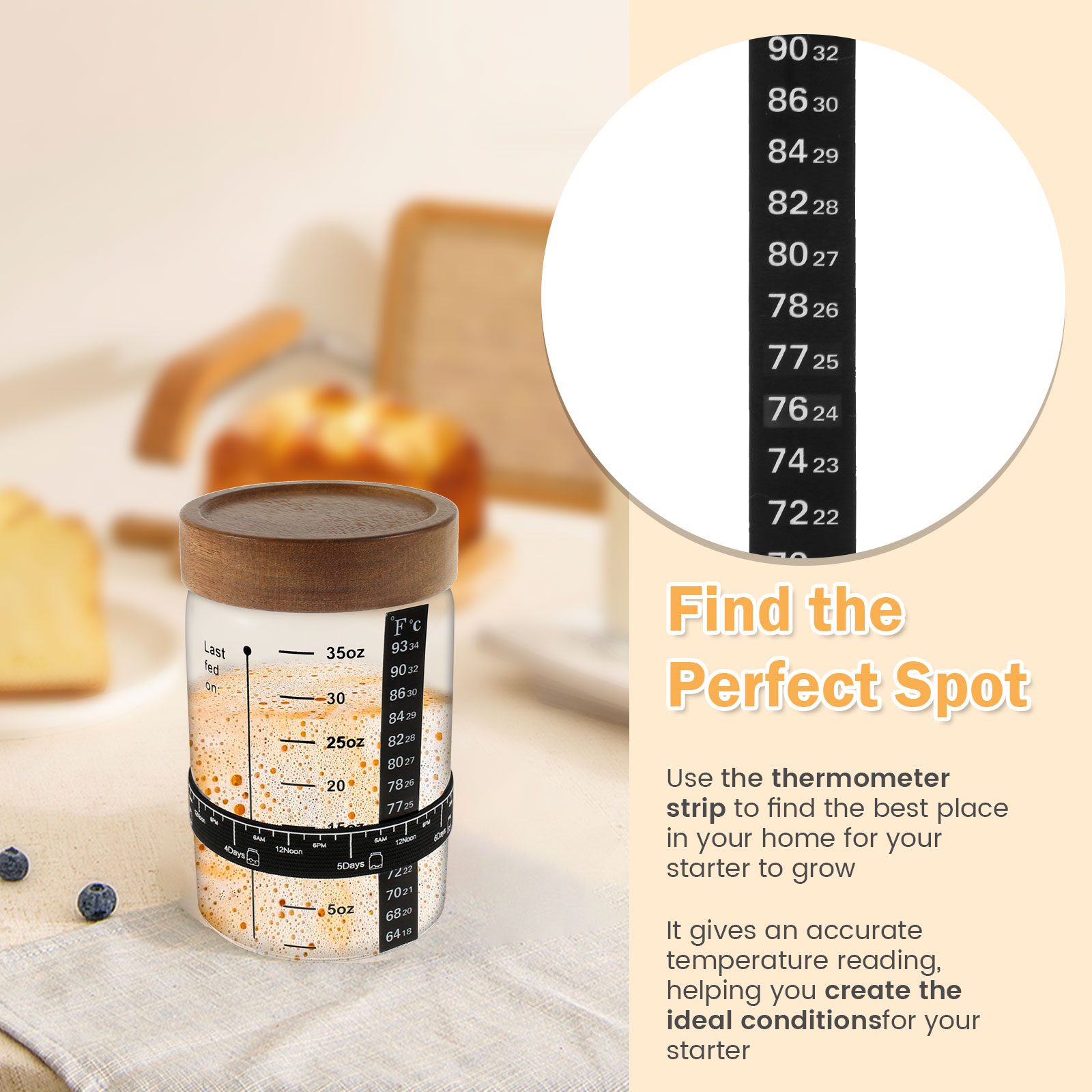 Sourdough Starter Jar Kit 1000 - Kitchen Baking Kit review and price