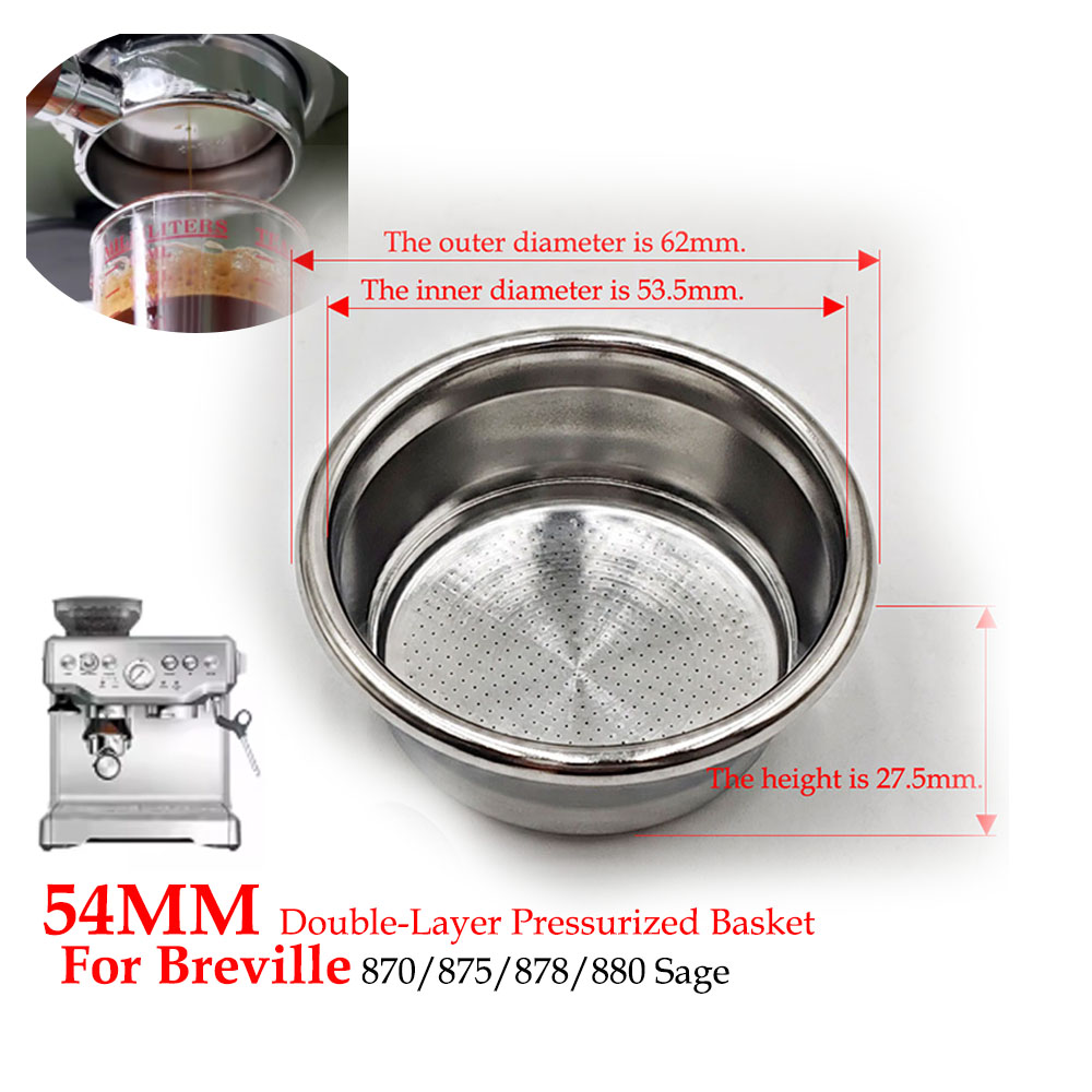 54mm Dual-Layer Pressurized Fi - Breville Espresso Bes870 review and price