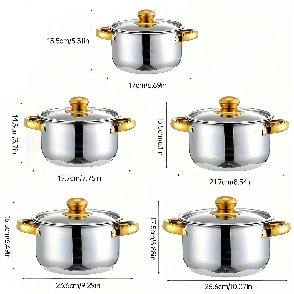 Stainless Steel Pot Set Modern - Kitchen Baking Kit review and price