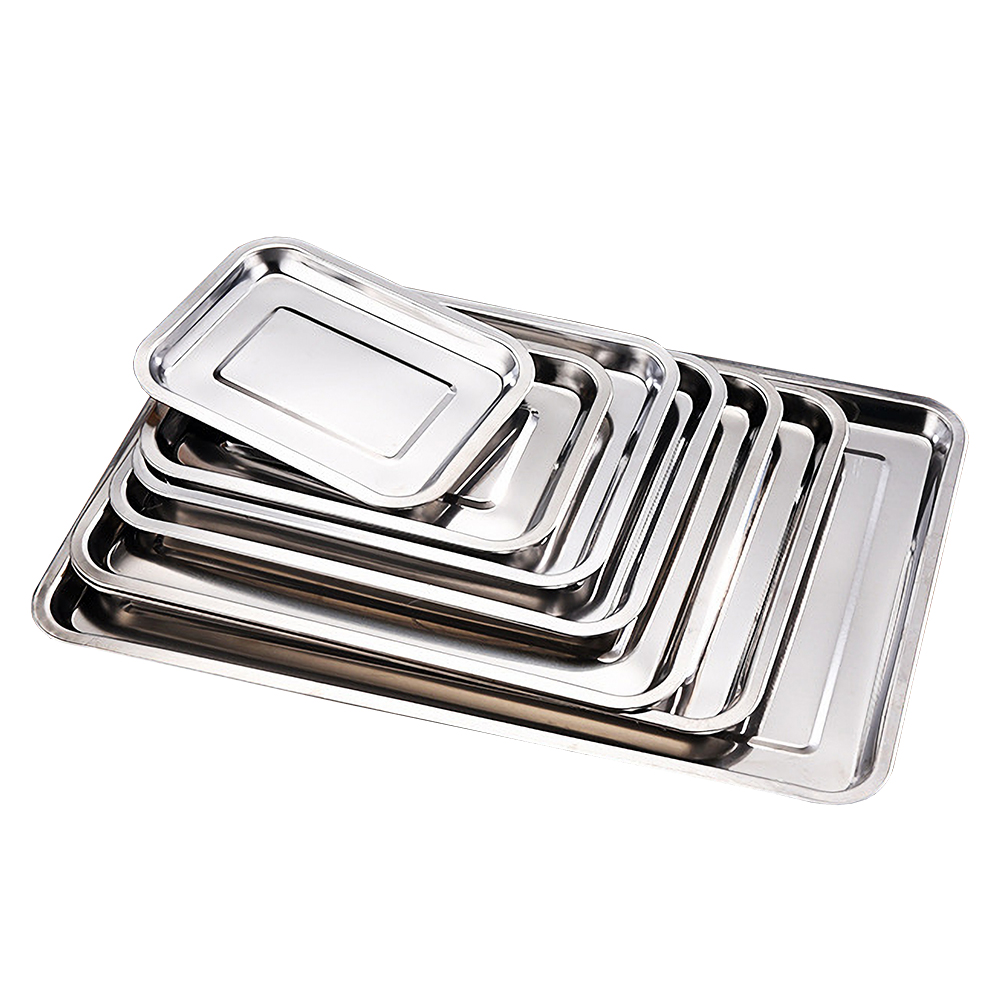 1PCS Stainless Steel Food Tray - Kitchen Baking Dishes review and price