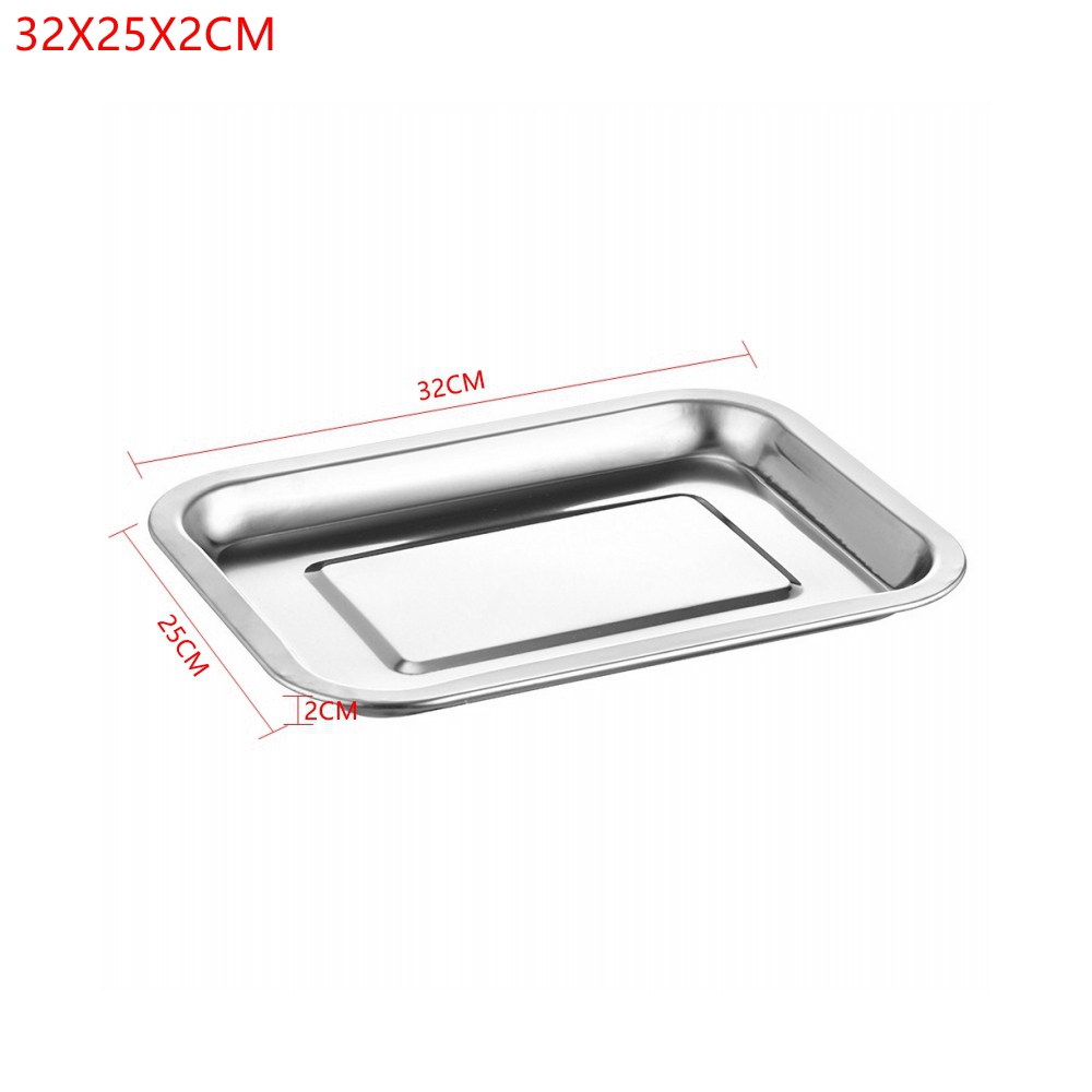 1PCS Stainless Steel Food Tray - Kitchen Baking Dishes review and price