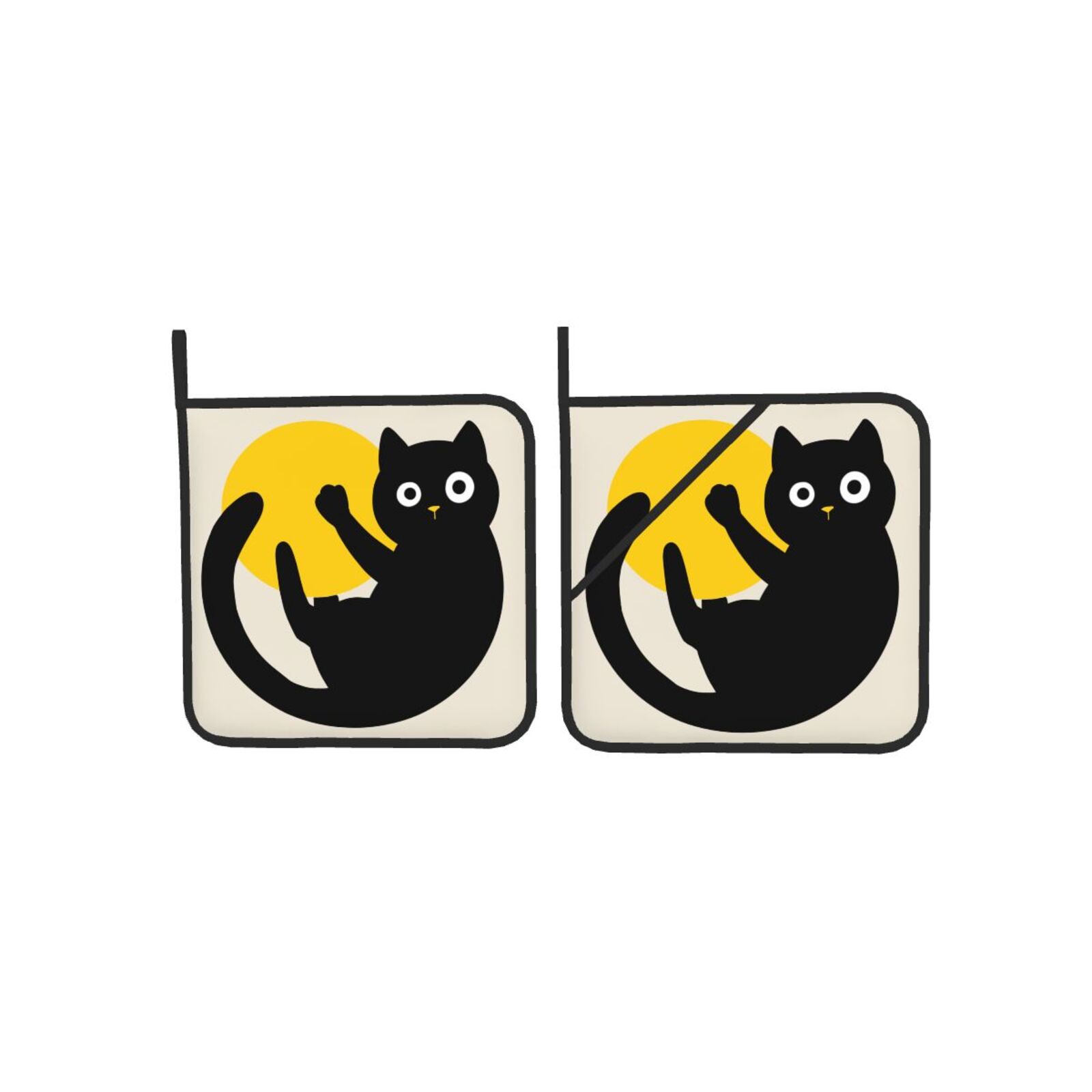 Cute Black Cat Pot Holders Set - Kitchen Baking Dishes review and price
