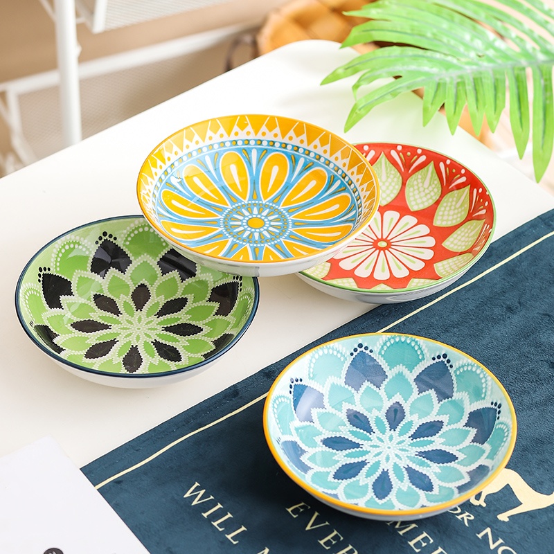 4pc Bohemian Ceramic Plate - S - Kitchen Baking Dishes review and price