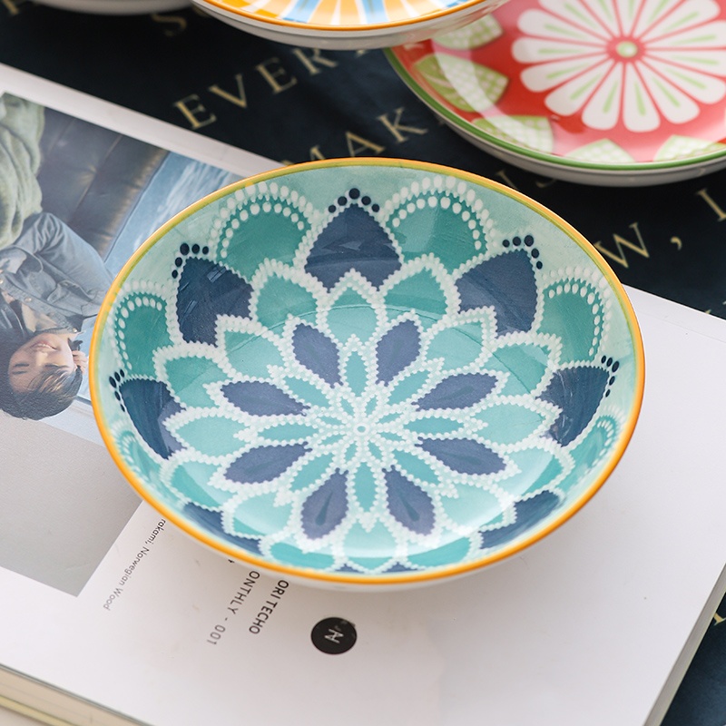 4pc Bohemian Ceramic Plate - S - Kitchen Baking Dishes review and price