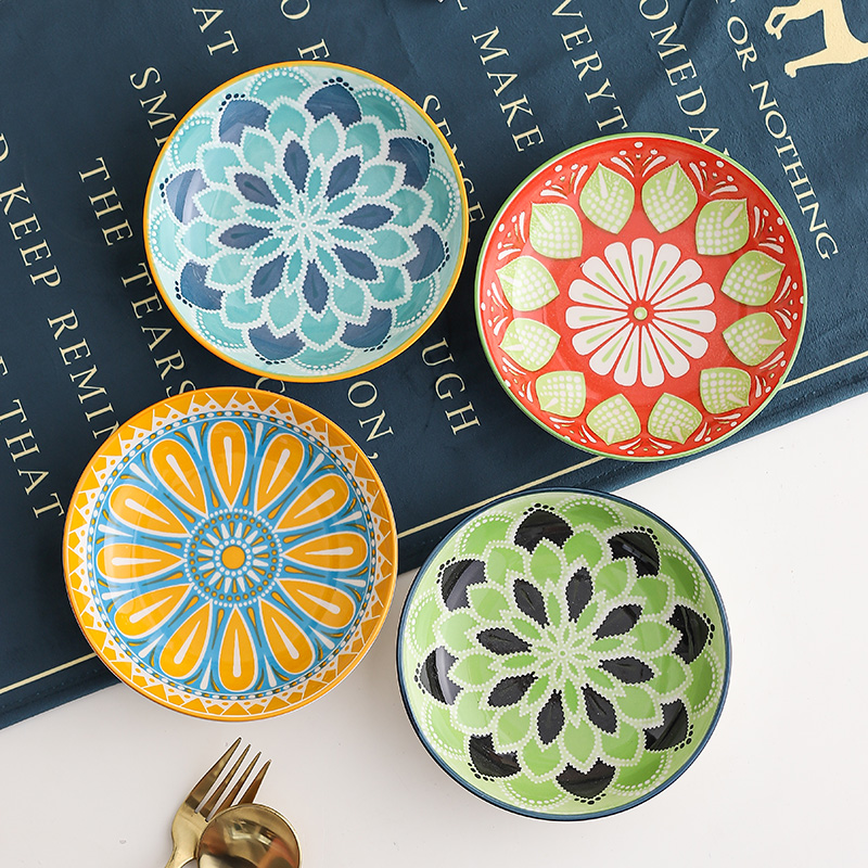 4pc Bohemian Ceramic Plate - S - Kitchen Baking Dishes review and price