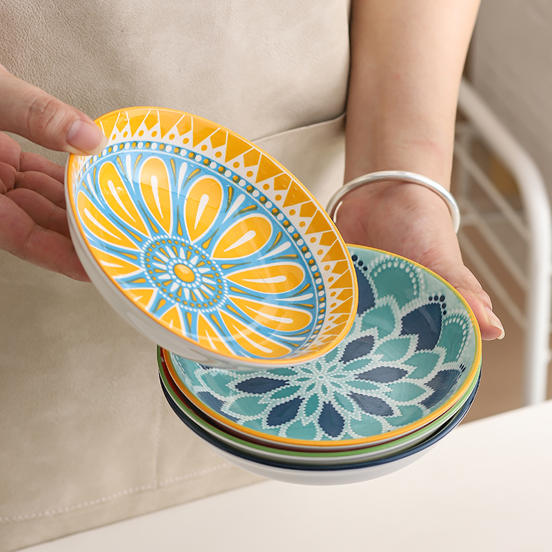 4pc Bohemian Ceramic Plate - S - Kitchen Baking Dishes review and price