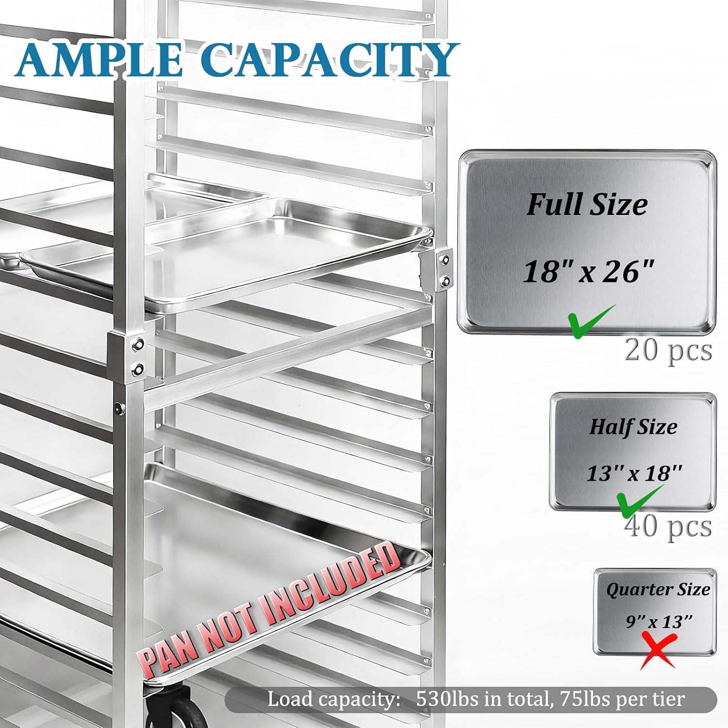 Commercial 20 Tier Stainless S - Kitchen Baking Pan Organizer review and price